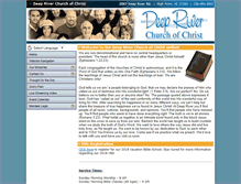 Tablet Screenshot of deepriverchurchofchrist.org